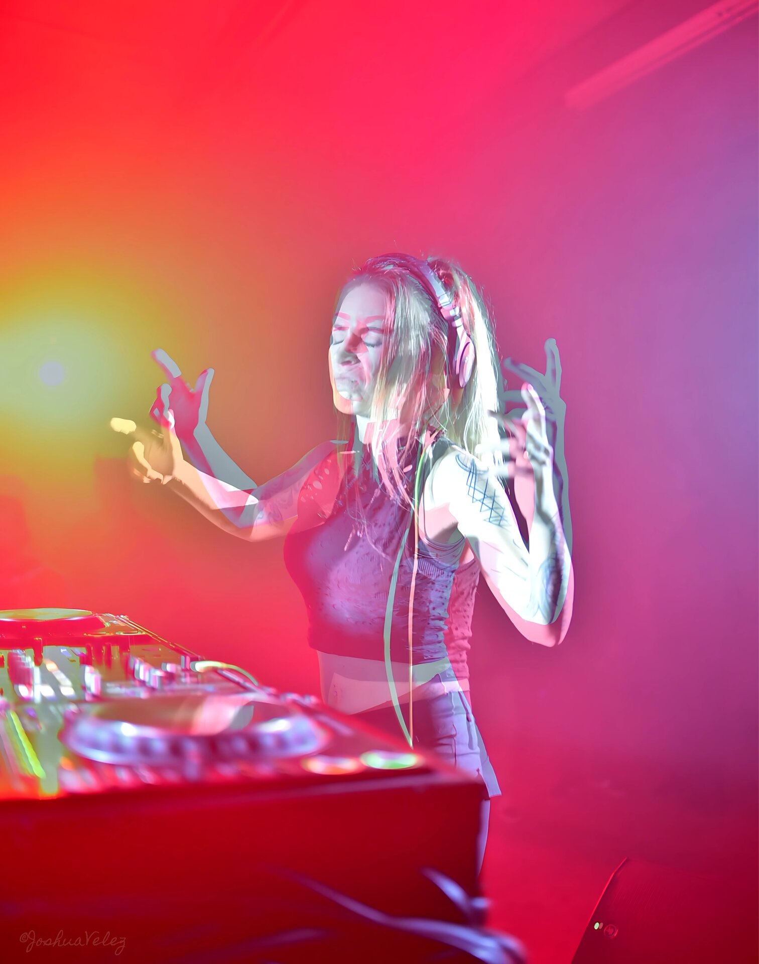 Artist performance photo for a DJ press kit in San Antonio